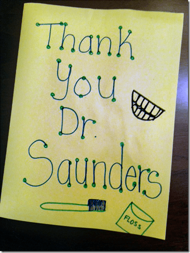 Thank You Dr. Saunders - Asheville Dentists